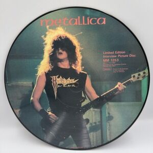 Metallica Limited Edition Interview Picture Disc MM 1253 Aardshok Festival 1987